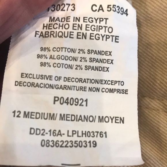 Lee platinum label khaki colored jean capris. Size 12 - Picture 2 of 6